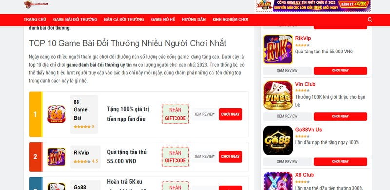 Trang web của 95Vn Games sở hữu giao diện chất lượng cao - 95Vn